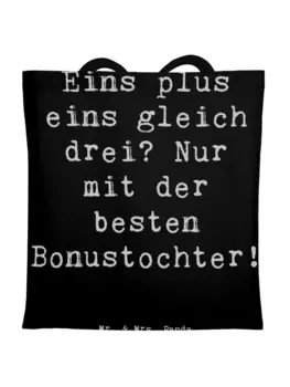 Сумка для переноски Mr & Mrs Panda Beste Bonustochter, черный