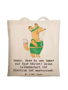 Сумка для переноски Mr & Mrs Panda Biathlon Trainerin, кремовый