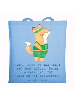 Сумка для переноски Mr & Mrs Panda Biathlon Trainerin, небесно-синий