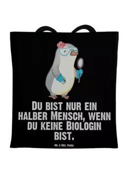 Сумка для переноски Mr & Mrs Panda Biologin Herz, черный