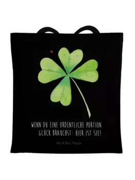 Сумка для переноски Mr & Mrs Panda Blume Kleeblatt, черный