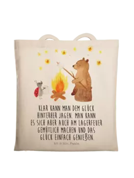 Сумка для переноски Mr & Mrs Panda Br & Marienkfer Lagerfeuer, кремовый