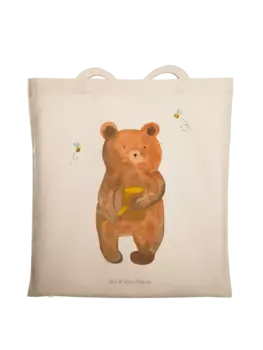 Сумка для переноски Mr & Mrs Panda Br Honig ohne Spruch, кремовый