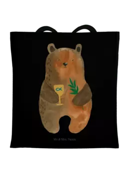 Сумка для переноски Mr & Mrs Panda Br Konfirmation ohne Spruch, черный