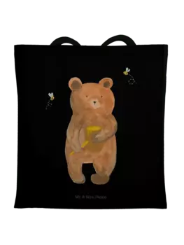 Сумка для переноски Mr & Mrs Panda Br Honig ohne Spruch, черный