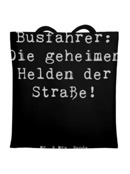 Сумка для переноски Mr & Mrs Panda Busfahrer Helden, черный