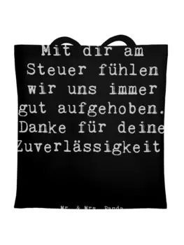 Сумка для переноски Mr & Mrs Panda Busfahrer Sicherheit, черный