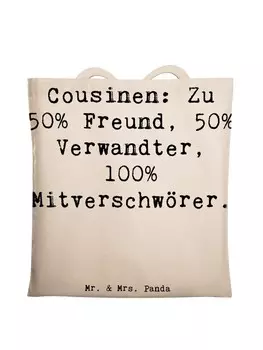 Сумка для переноски Mr & Mrs Panda Cousin Mitverschwrer, кремовый