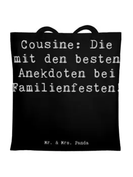 Сумка для переноски Mr & Mrs Panda Cousine Anekdoten, черный