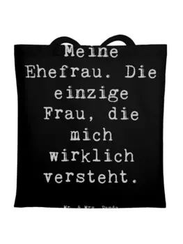 Сумка для переноски Mr & Mrs Panda Ehefrau Verstndnis, черный