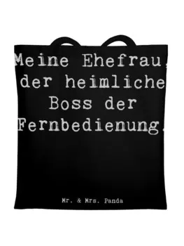 Сумка для переноски Mr & Mrs Panda Ehefrau Boss, черный