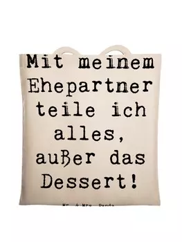 Сумка для переноски Mr & Mrs Panda Ehepartner Dessert, кремовый