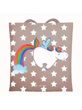 Сумка для переноски Mr & Mrs Panda Einhorn Pegasus ohne Spruch, пастельно-коричневый