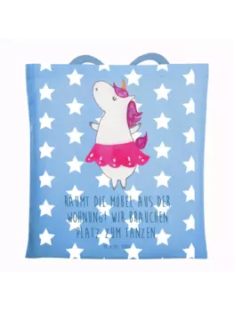 Сумка для переноски Mr & Mrs Panda Einhorn Ballerina, небесно-синий
