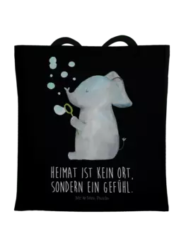 Сумка для переноски Mr & Mrs Panda Elefant Seifenblasen, черный