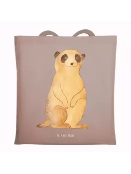 Сумка для переноски Mr & Mrs Panda Erdmnnchen ohne Spruch, пастельно-коричневый