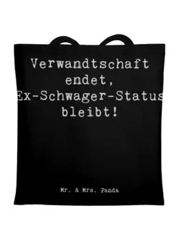 Сумка для переноски Mr & Mrs Panda Ex Schwager Erinnerung, черный