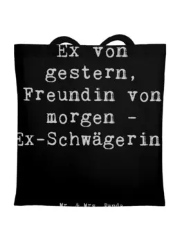 Сумка для переноски Mr & Mrs Panda Ex Schwgerin berrascht, черный