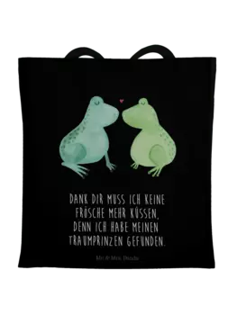 Сумка для переноски Mr & Mrs Panda Frosch Liebe, черный