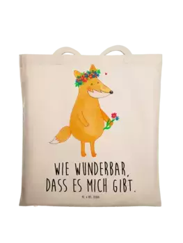 Сумка для переноски Mr & Mrs Panda Fuchs Blumen, кремовый