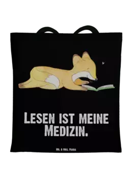 Сумка для переноски Mr & Mrs Panda Fuchs Lesen, черный