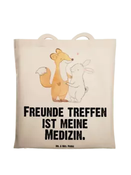 Сумка для переноски Mr & Mrs Panda Fuchs Hase Freunde treffen, кремовый