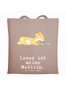 Сумка для переноски Mr & Mrs Panda Fuchs Lesen, пастельно-коричневый
