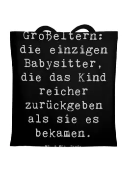 Сумка для переноски Mr & Mrs Panda Groeltern Babysitter, черный