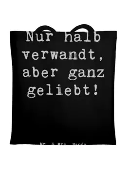 Сумка для переноски Mr & Mrs Panda Halbbruder Liebe, черный