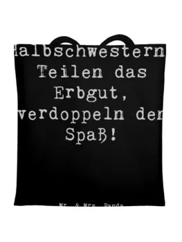 Сумка для переноски Mr & Mrs Panda Halbschwester Freude, черный