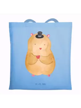 Сумка для переноски Mr & Mrs Panda Hamster Hut ohne Spruch, небесно-синий