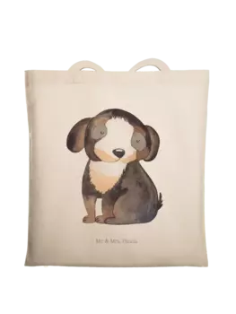 Сумка для переноски Mr & Mrs Panda Hund Entspannen ohne Spruch, кремовый
