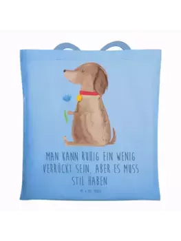 Сумка для переноски Mr & Mrs Panda Hund Blume, небесно-синий