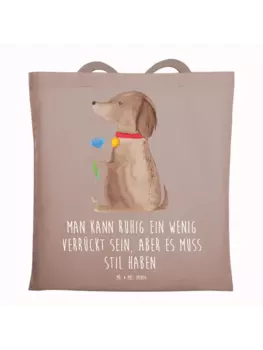 Сумка для переноски Mr & Mrs Panda Hund Blume, пастельно-коричневый