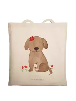Сумка для переноски Mr & Mrs Panda Hund Dame ohne Spruch, кремовый