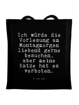 Сумка для переноски Mr & Mrs Panda Ich wrde die Vorlesung, черный