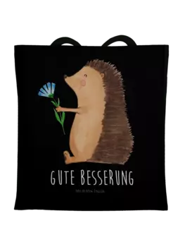 Сумка для переноски Mr & Mrs Panda Igel Blumen, черный