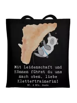 Сумка для переноски Mr & Mrs Panda Klettern Trainerin, черный