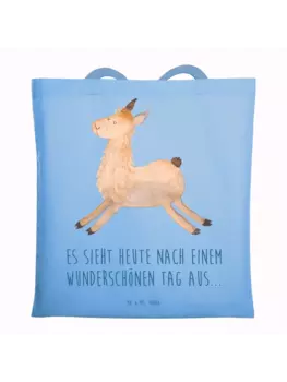 Сумка для переноски Mr & Mrs Panda Lama Springen, небесно-синий