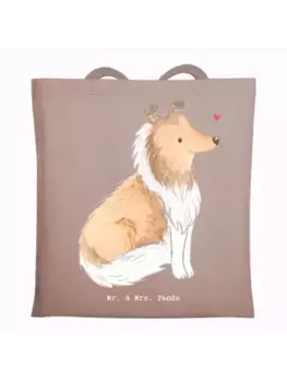 Сумка для переноски Mr & Mrs Panda Langhaar Collie Lebensretter ohne S, пастельно-коричневый