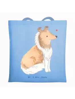 Сумка для переноски Mr & Mrs Panda Langhaar Collie Lebensretter ohne S, небесно-синий