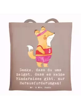 Сумка для переноски Mr & Mrs Panda Leichtathletik Trainerin Inspiratio, пастельно-коричневый