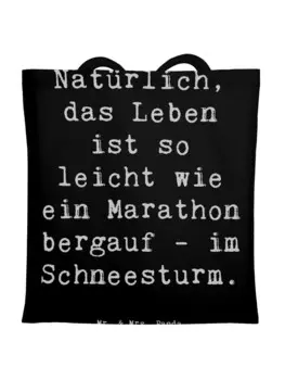 Сумка для переноски Mr & Mrs Panda Leichtigkeit im Leben, черный