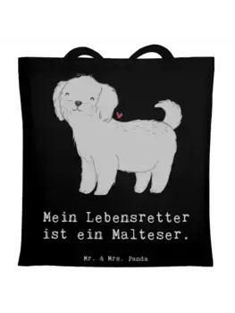 Сумка для переноски Mr & Mrs Panda Malteser Lebensretter, черный