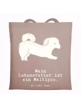 Сумка для переноски Mr & Mrs Panda Maltipoo Lebensretter, пастельно-коричневый