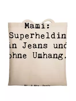 Сумка для переноски Mr & Mrs Panda Mami Superheldin, кремовый