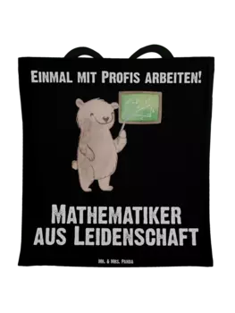 Сумка для переноски Mr & Mrs Panda Mathematiker Leidenschaft, черный