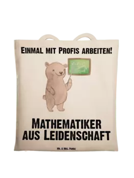 Сумка для переноски Mr & Mrs Panda Mathematiker Leidenschaft, кремовый