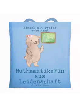 Сумка для переноски Mr & Mrs Panda Mathematikerin Leidenschaft, небесно-синий