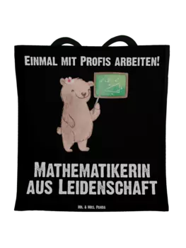 Сумка для переноски Mr & Mrs Panda Mathematikerin Leidenschaft, черный